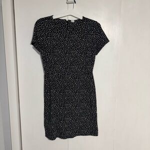 Leopard Black and Cream Mini/Midi Dress